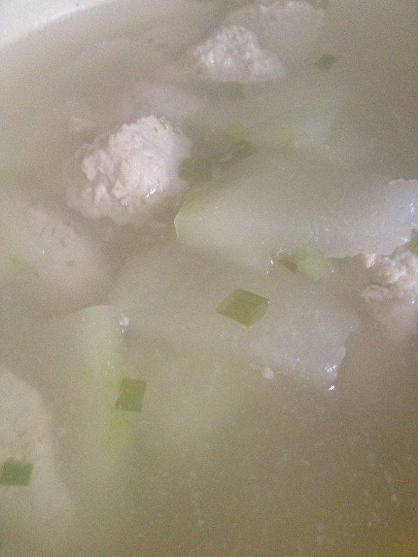 清淡猪肉丸子冬瓜汤的做法