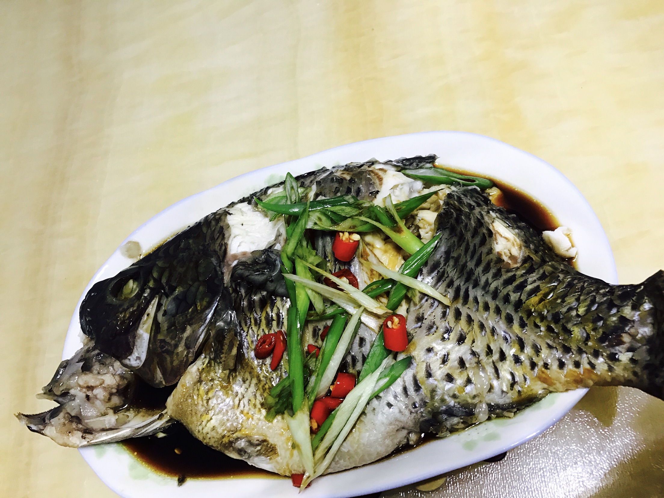 Steamed tilapia
