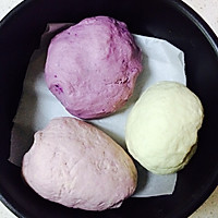 渐变紫薯牛奶玫瑰花馒头（附面团发酵法）的做法图解3