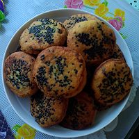 芝麻葱香豆渣饼的做法图解4
