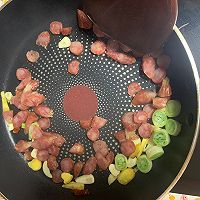 菜花炒腊肠的做法图解4
