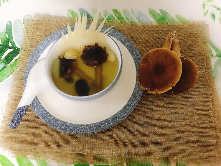 懒人版：鸽子鱼翅茶树菇汤的做法
