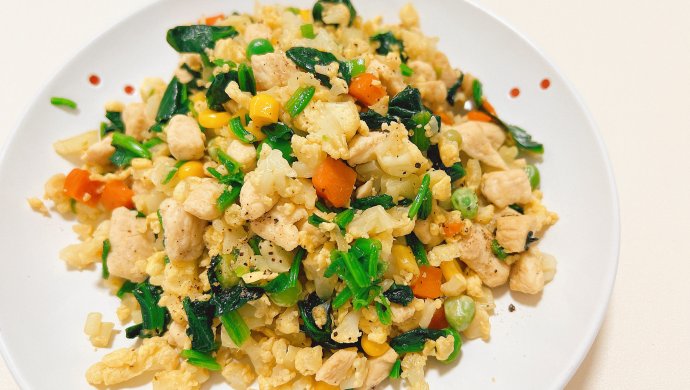 无米鸡肉炒饭，鲜香好吃又减脂