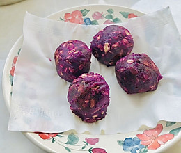 紫薯燕麦球的做法