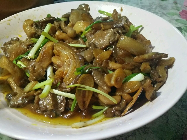 平菇炒肉片的做法