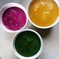 彩色果蔬馒头的做法图解1