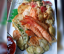 禁不住诱惑「鲜虾蔬菜天妇罗」的做法