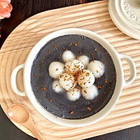 #感恩节为TA做顿饭#黑芝麻糊小汤圆的做法图解9