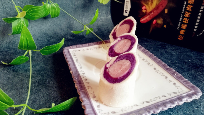 香肠紫薯吐司卷