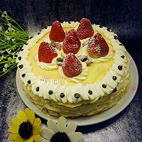 草莓千层蛋糕（可丽饼蛋糕）三能蛋卷模具制作 免烤蛋糕的做法图解16