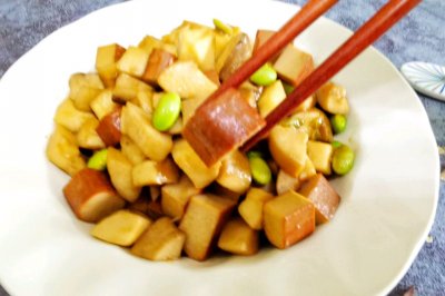 低脂健康家常菜～酱炒杏鲍菇豆干