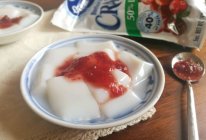 小红莓椰汁豆腐#享“美”味#的做法