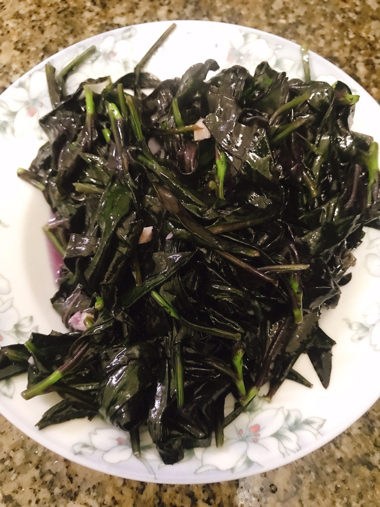 炒紫贝菜的做法