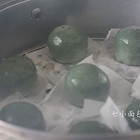 软糯艾草青团  芋泥馅    豆沙馅 踏青必备的做法图解9