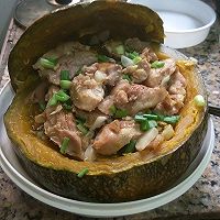 南瓜鸡腿肉盅的做法图解8