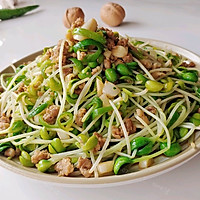 椒蒜酱肉黑豆苗的做法图解6