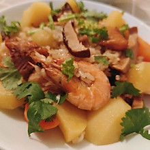 海鲜土豆烩糯米饭