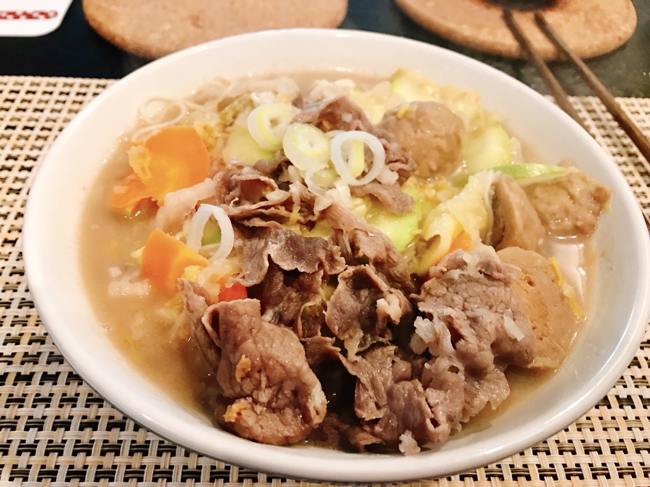 Beef noodles with pickled vegetables