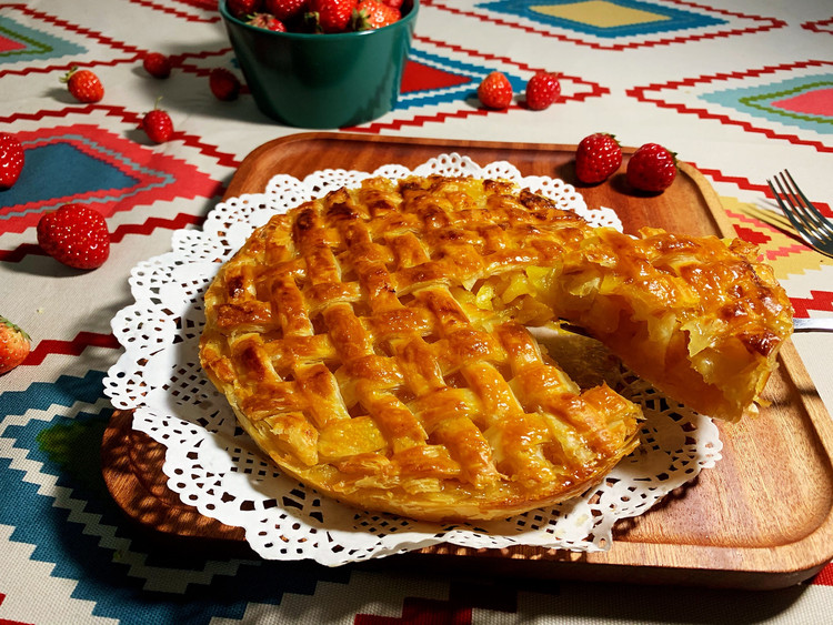 香酥可口的手抓饼菠萝派的做法