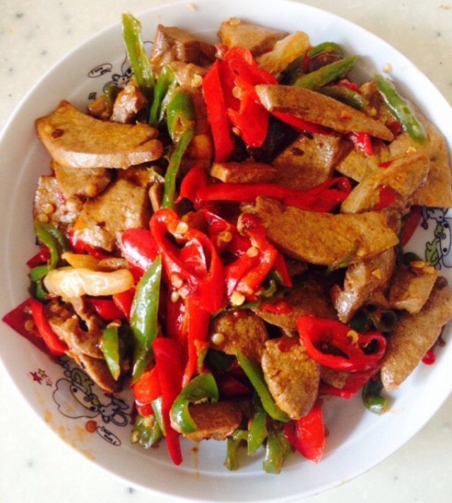 Stir fried pork liver