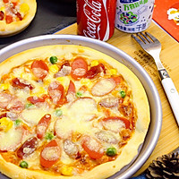 #奈特兰芝士粉挑战赛#家常火腿披萨的做法图解10