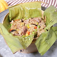 #春天肉菜这样吃#芭蕉叶蒸糯米排骨的做法图解17