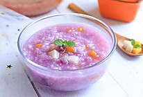 紫薯水果粥 宝宝辅食食谱的做法