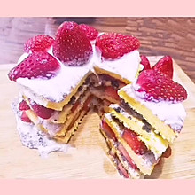 #美食视频挑战赛# 草莓奥利奥冰淇淋蛋糕