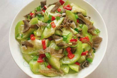 毛肚炒丝瓜