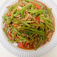 豆角炒肉的做法图解4