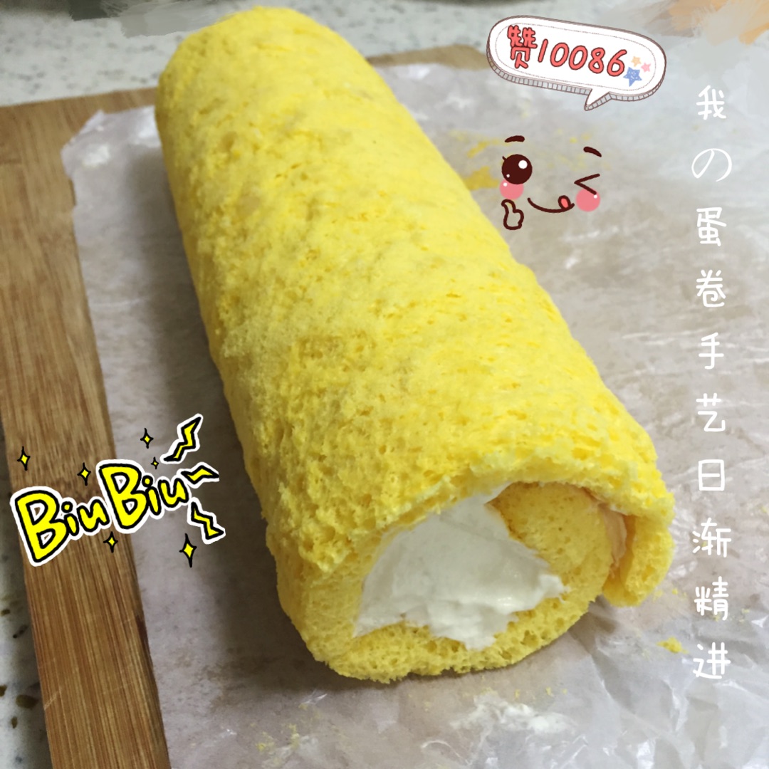 抹茶／原味蛋奶卷（低糖版，适合孕妇及老人食用）的做法图解6