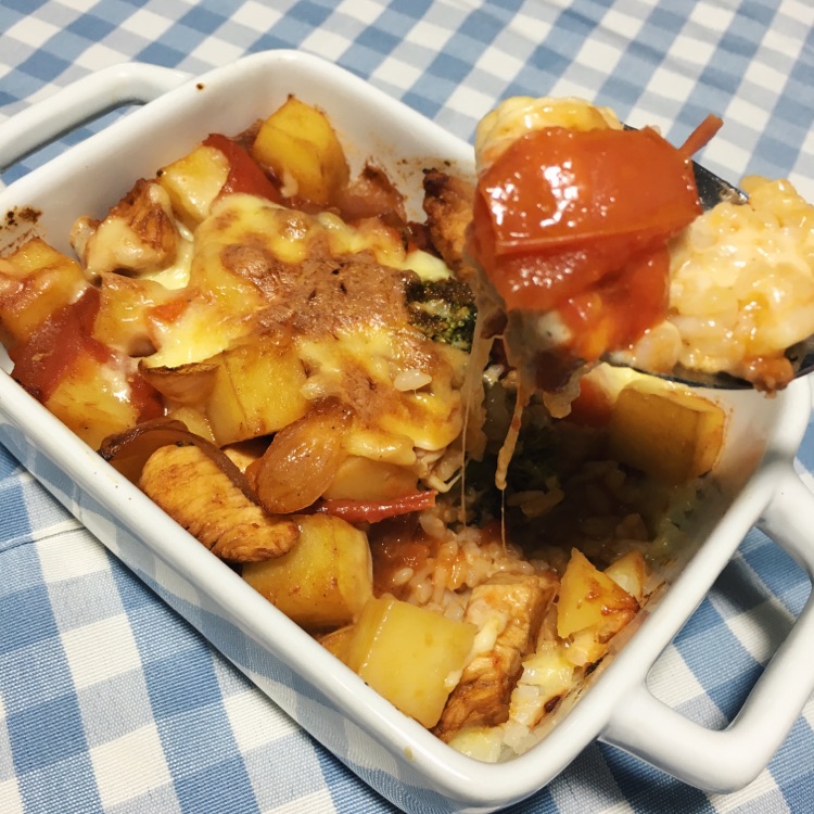茄汁鸡胸肉芝士焗饭的做法图解5