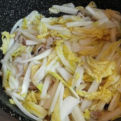 黄芽菜炒肉丝图片