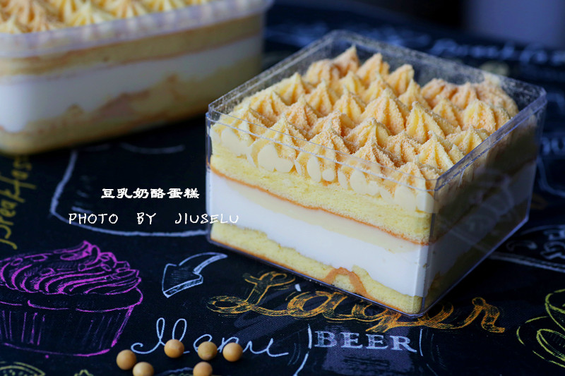 Bean milk cheese cake