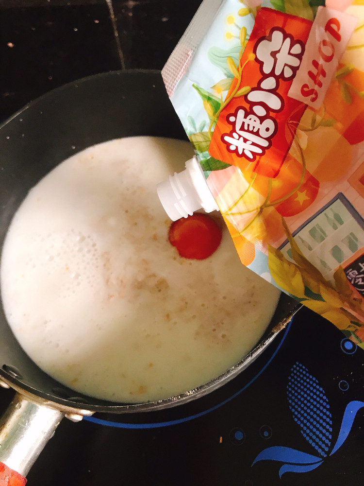 鲜奶鸡蛋麦片的做法
