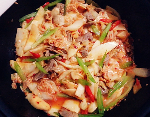韩式杏鲍菇炒猪肉