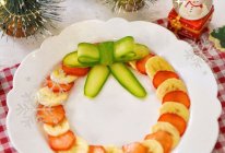 #有球必IN 圣诞鲜吃#圣3分钟巧做可以吃的圣诞花环的做法