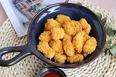 外酥里嫩，低脂无油香酥鸡米花，在家自制