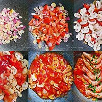 芝士大虾烤番茄面的做法图解4