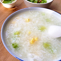 苦瓜咸蛋粥的做法图解12