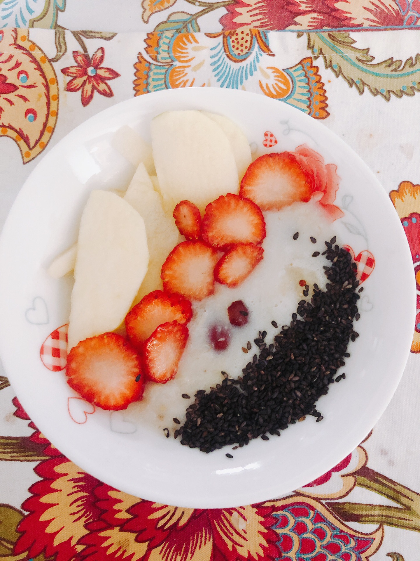 Weight loss breakfast fruit red date oatmeal porridge