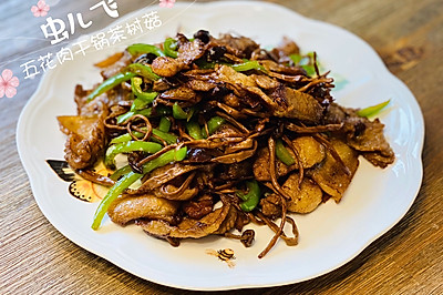 米饭杀手——五花肉干锅茶树菇