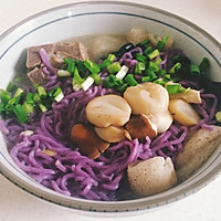 松茸牛髓紫薯面的做法图解5