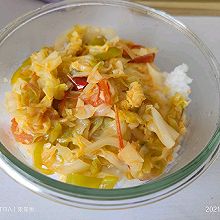 西红柿尖椒炒圆白菜（西尖白）