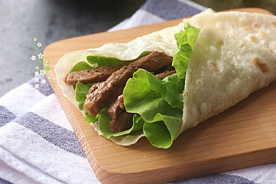 黑椒嫩牛肉卷饼(黑椒嫩牛五方）