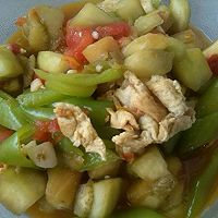 茄丁西红柿鸡蛋卤的做法图解6