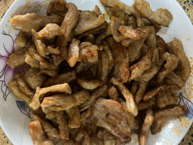 素炒肉片的做法