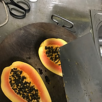 木瓜牛奶的做法图解2