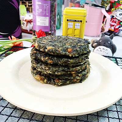 福清香煎花生紫菜饼