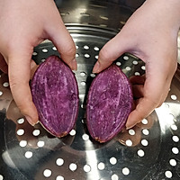 紫薯肉松卷的做法图解1